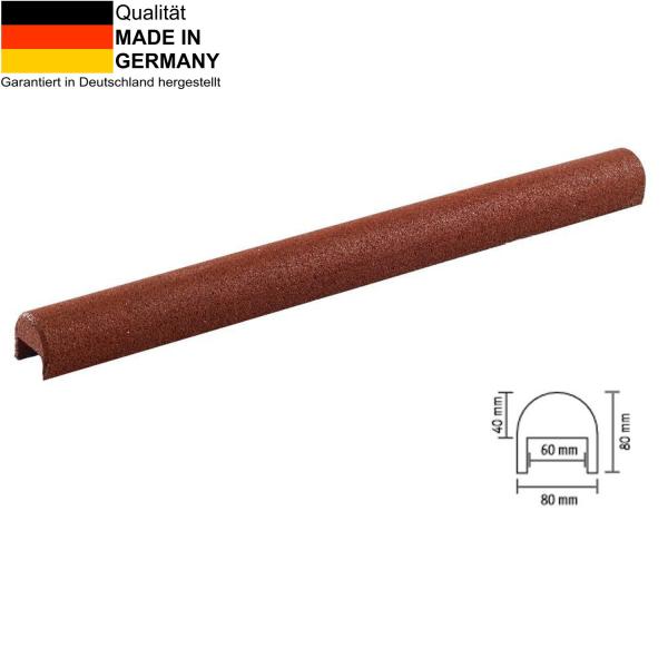 Curb cap 60 red for 6 cm concrete curbstones